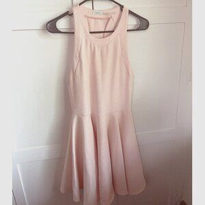 Kimchi Blue Mini Peach Skater Dress, Size Sm